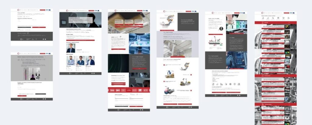 Różnorodność stylów graficznych widoczna na stronie sprzed rewitilizacji.